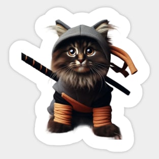 Darling Ninja Kitty Ninja Cat Sticker